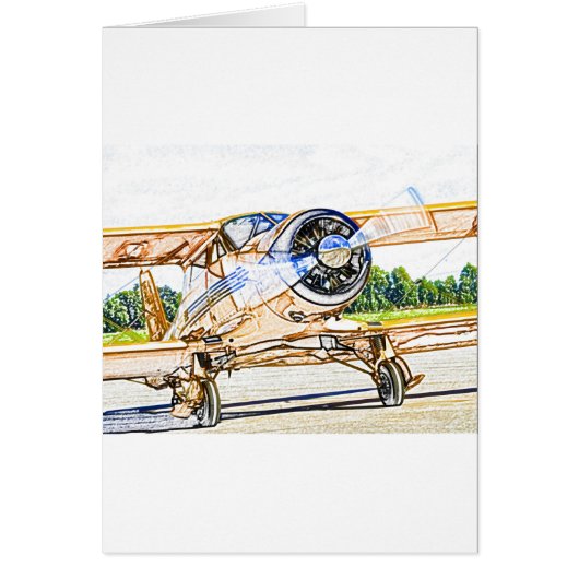 Beachcraft Staggerwing Vintage aircraft Cards (Front)