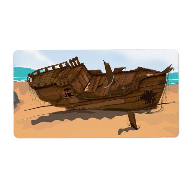 Beached Shipwreck Label (Front)