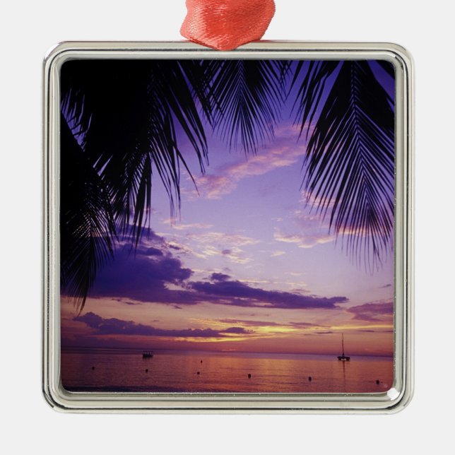 Beaches at Negril, Jamaica 2 Metal Ornament (Front)