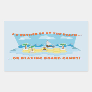 Beaches & Board Games Stickers