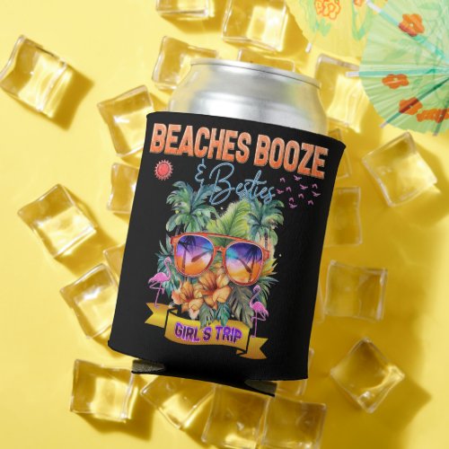Beaches booze and besties group matching can cooler