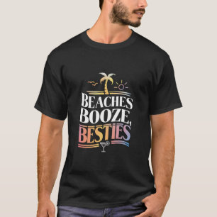 Beaches Booze & Besties Coconut Tree Summer T-Shirt