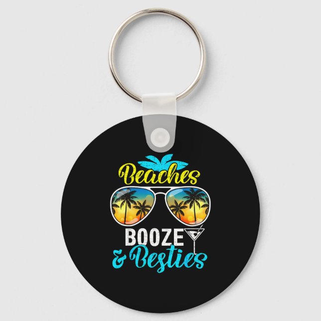 Beaches booze besties girls trip 2026 florida keychain (Front)
