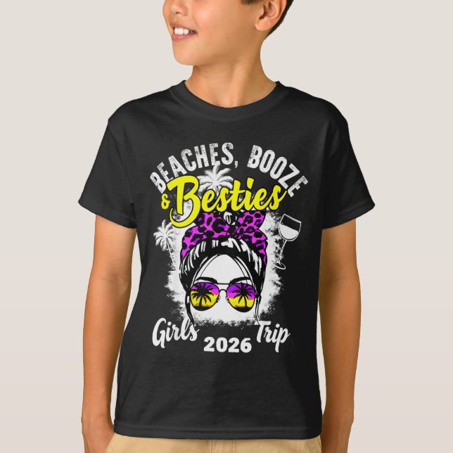 Beaches booze besties girls trip 2026 florida T-Shirt (Front)
