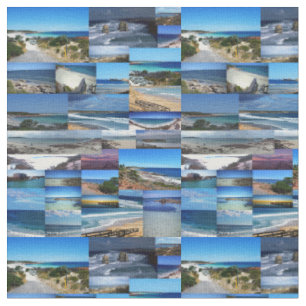 Beaches In Australia Photo Collage, Fabric
