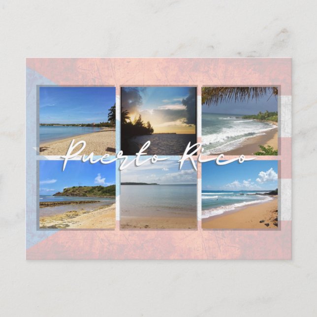 Beaches in Puerto Rico Postcard (Front)