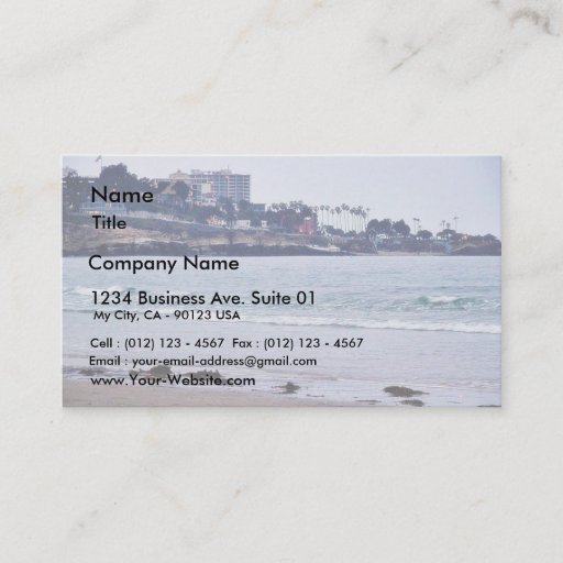 Customizable Beaches Ocean La Jolla Business Cards