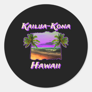 Beaches Of Kailua-kona Hawaii 1 Classic Round Sticker