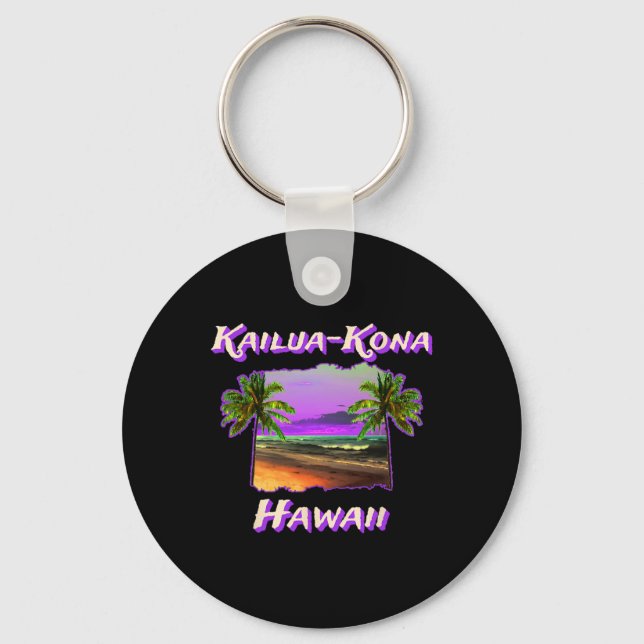 Beaches Of Kailua-kona Hawaii 1  Keychain (Front)