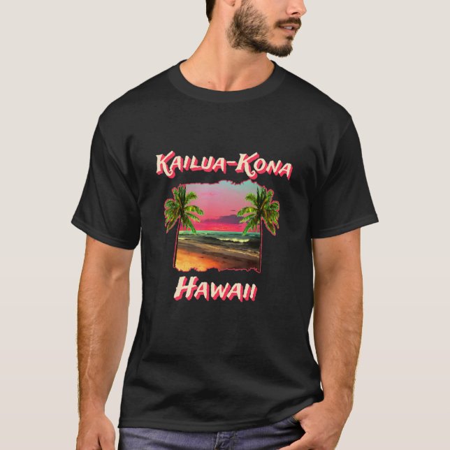 Beaches Of Kailua Kona Hawaii T-Shirt (Front)