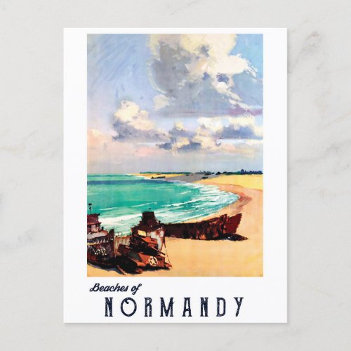 Beaches of Normandy France Postcard