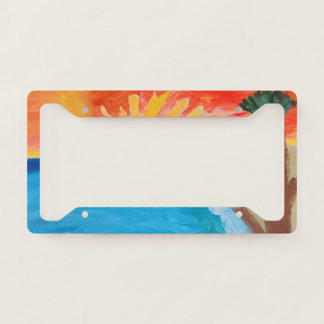 Beaches of Paradise  License Plate Frame (Front)
