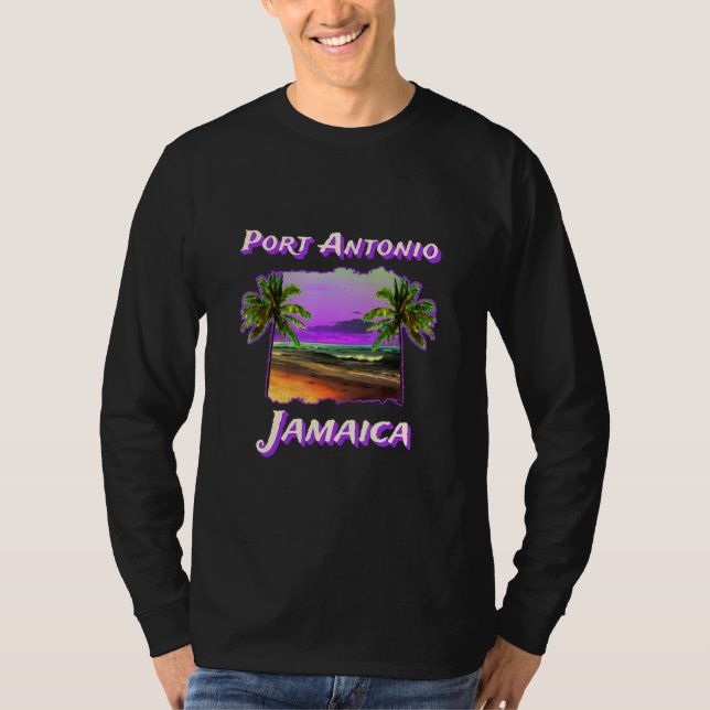Beaches Of Port Antonio Jamaica T-Shirt (Front)
