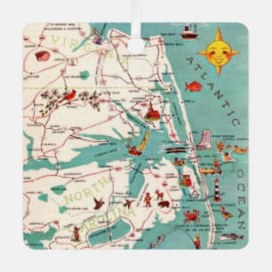 Beaches of the Outer Banks Metal Ornament