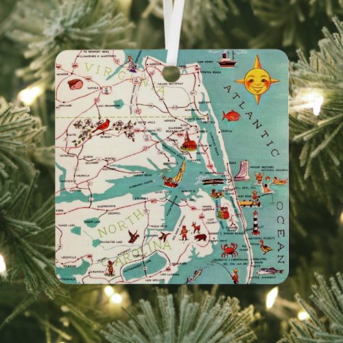Beaches of the Outer Banks  Metal Ornament
