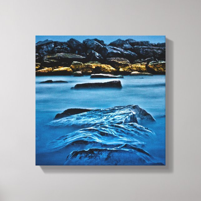 Beaches Park Breakwall 4 Canvas Print (Front)