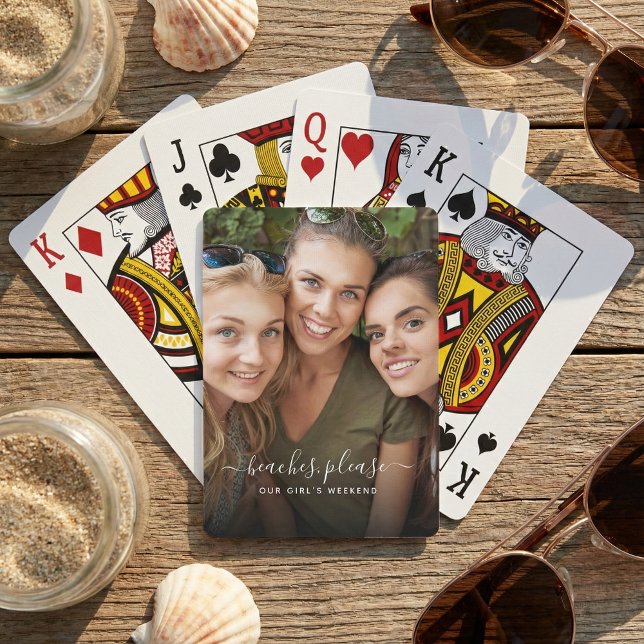 Beaches Please Girls Weekend Away Photo Poker Cards (You own girl's weekend deck of cards!)
