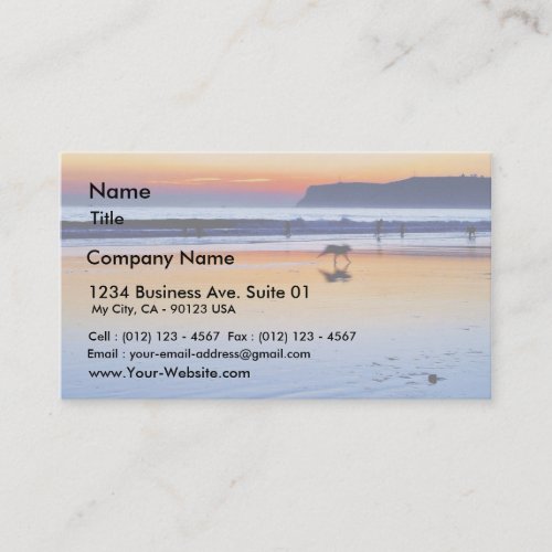 Beaches Point Loma Sunsets Business Card Template