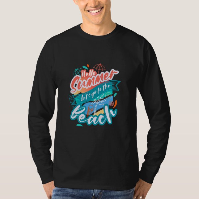 Beaches Retro Beach Vacation Summer  Quote  1 T-Shirt (Front)