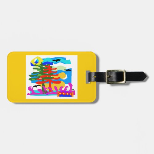 BEACHES _ Sun  Surf _ Australia _Yellow Luggage Tag