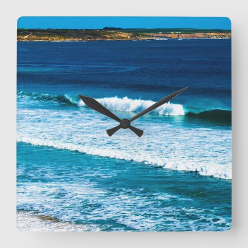 Beaches That Make You Go Wow   Square Wall Clock