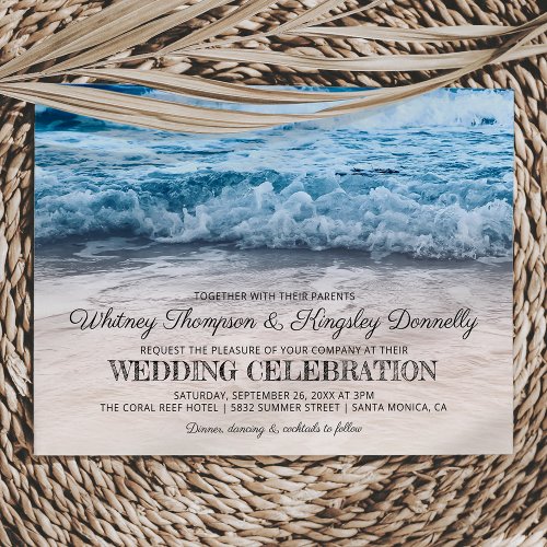 Beachfront Destination Wedding Invitation