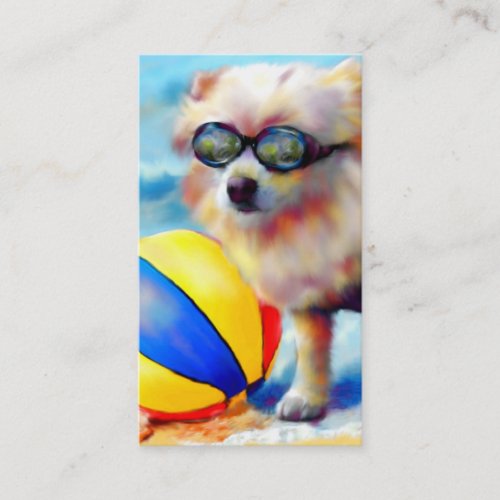 Beachin Pomeranian Business Cards