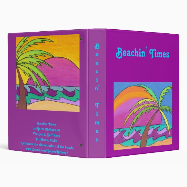 Beachin' Times - a scrapbook 3 Ring Binder (Background)