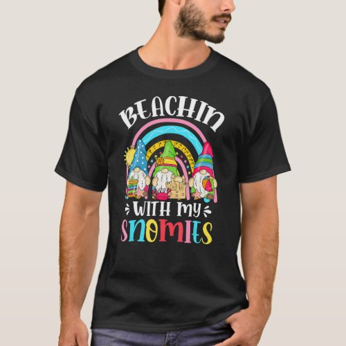 Beachin With My Gnomies Christmas In July Summer  T_Shirt