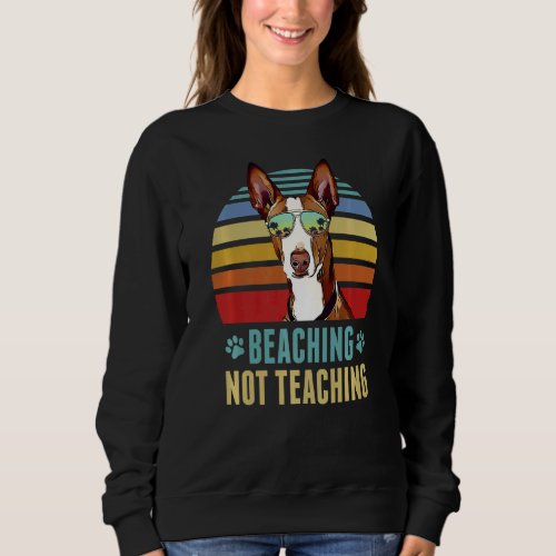 Beaching Not Teaching Ibizan Hound Dog Teacher Sum Sweatshirt
