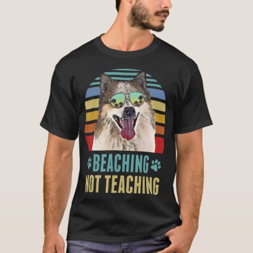 Beaching Not Teaching  Icelandic Sheepdog Dog  T_Shirt