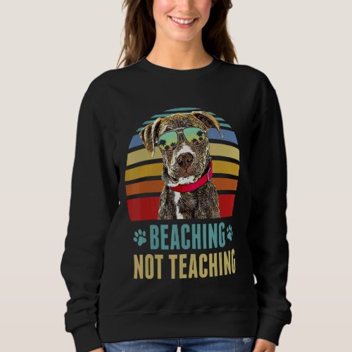 Beaching Not Teaching  Plott Hound Dog Teacher Sum Sweatshirt