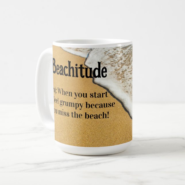 "Beachitude" Definition Coffee Mug (Front Left)