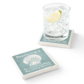 Beachologie Art of Doing Nothing Stone Coaster