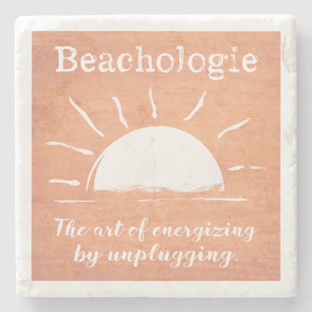Beachologie Energize While Unplugging Coaster (Front)