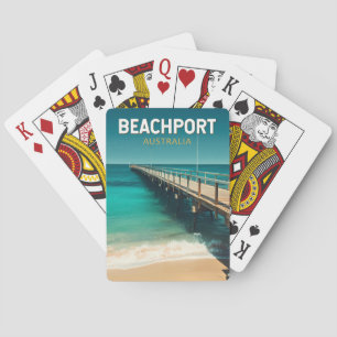Beachport Australia Travel Art Vintage Poker Cards