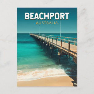 Beachport Australia Travel Art Vintage Postcard