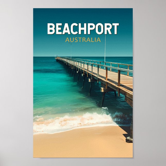 Beachport Australia Travel Art Vintage Poster (Front)