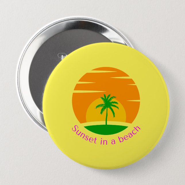 "Beachside Bliss" Button (Front & Back)