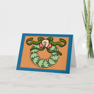 Beachside Christmas Wreath Card