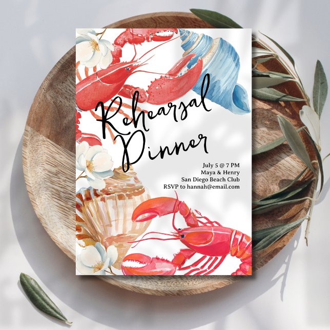 Beachside Rehearsal Dinner Wedding Invitation (Creator Uploaded)