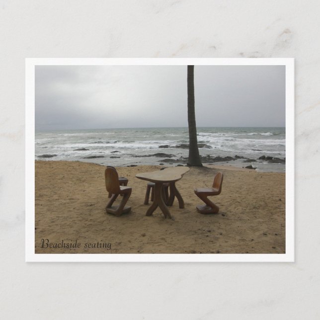 Beachside seating - Customized Postcard (Front)