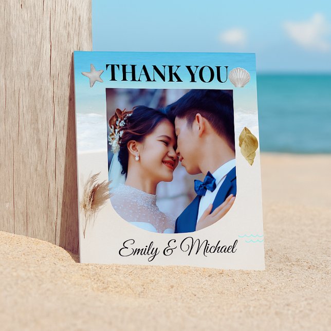 Beachside Vow Thank You Card for Micro Weddings (Creator Uploaded)