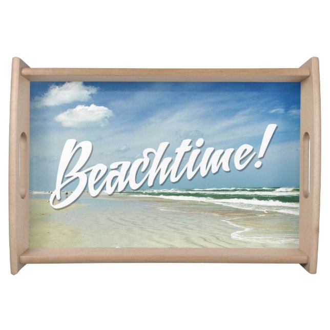 Beachtime Ocean Beach Scene Serving Tray (Front)