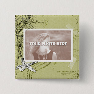 Beachwalker Collage - Kiwi Pinback Button