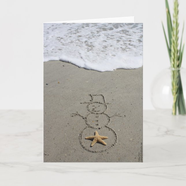 Beachwrite's Snowman Holiday Card (Front)