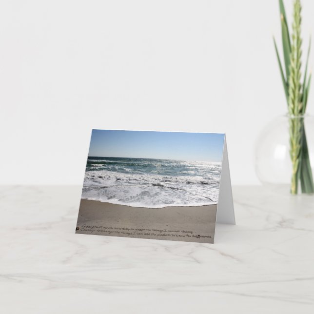 Beachwrite'sSerenity Prayer Card (Front)