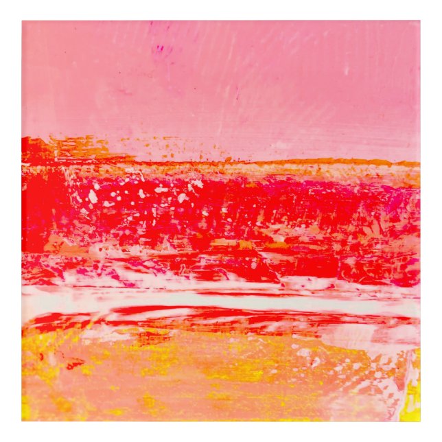 Beachy acrylic original art panel  (Front)