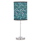 Beachy Aqua Blue Faux Sequins Table Lamp (Back)