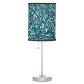 Beachy Aqua Blue Faux Sequins Table Lamp (Right)